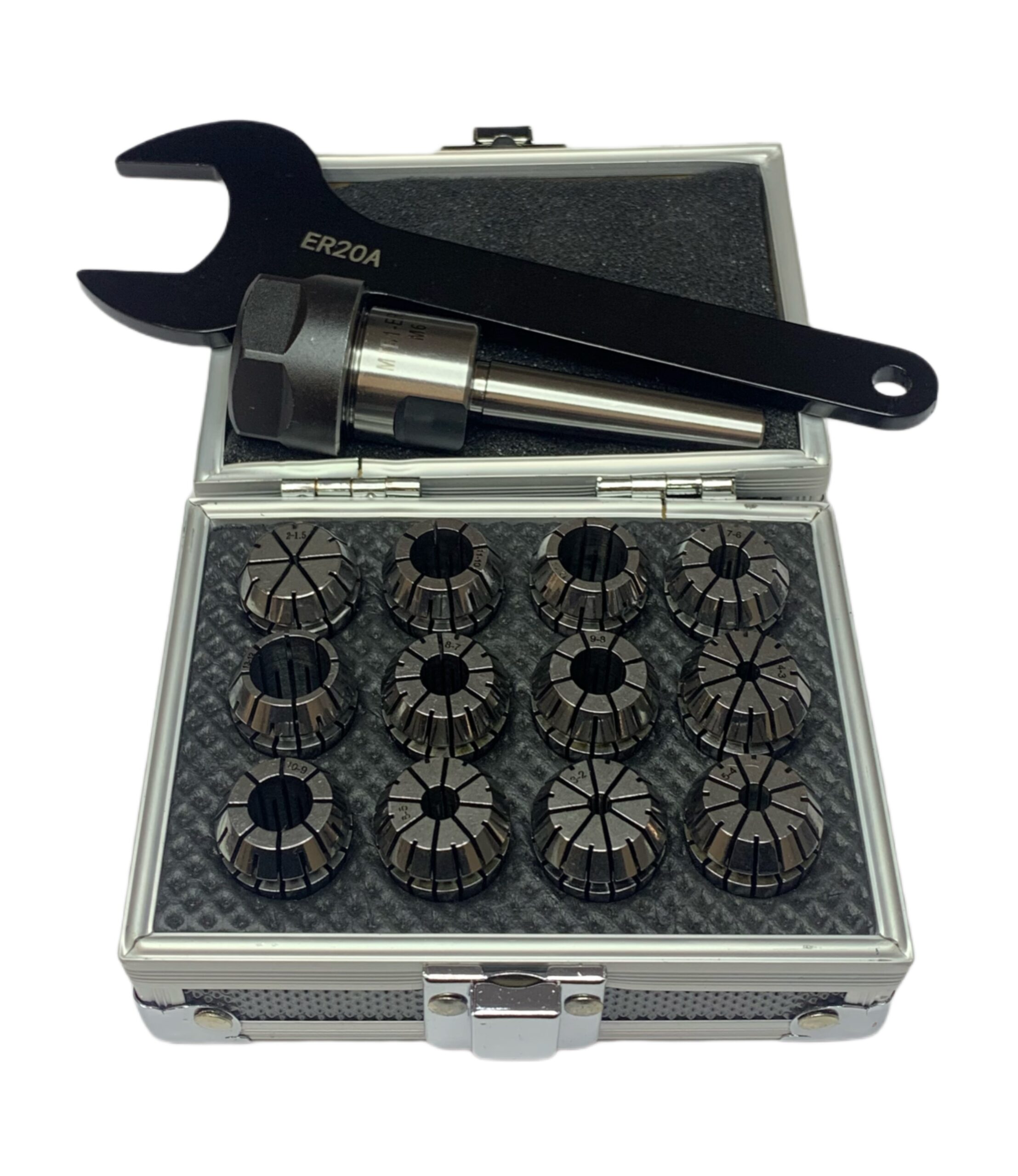1MT ER20 Collet Chuck & 12pc 1.5-13mm Collet Set