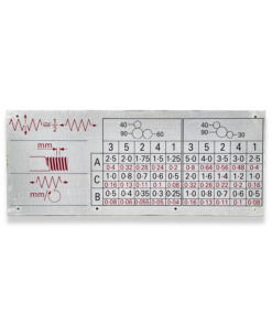 254 FEED RATE PLATE - METRIC