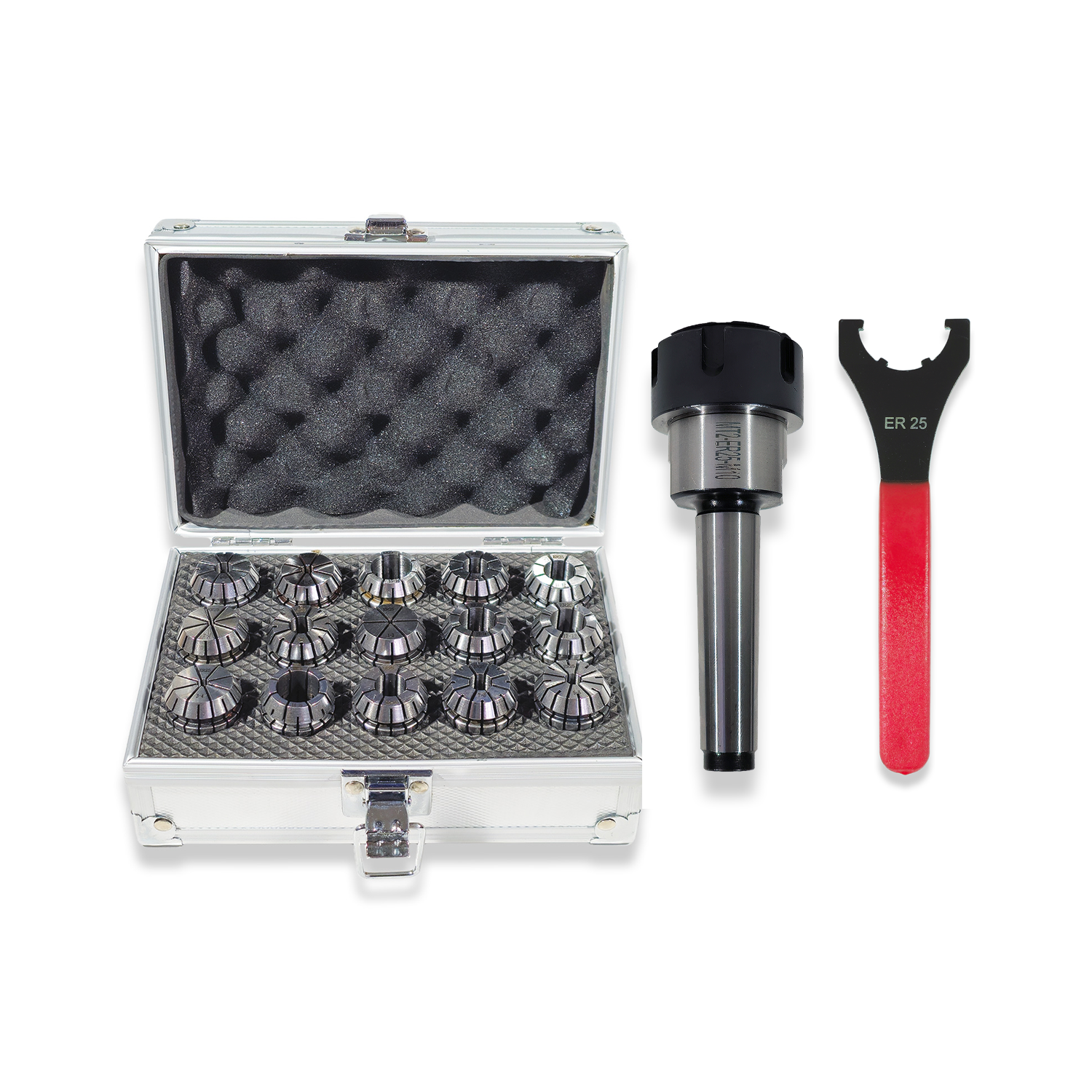 2MT ER25 Collet Chuck, Collets & Spanner Set 1-16mm Myford Lathe