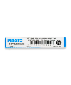 PRESTO HSS 3/8" x 24TPI UNF SECOND TAP