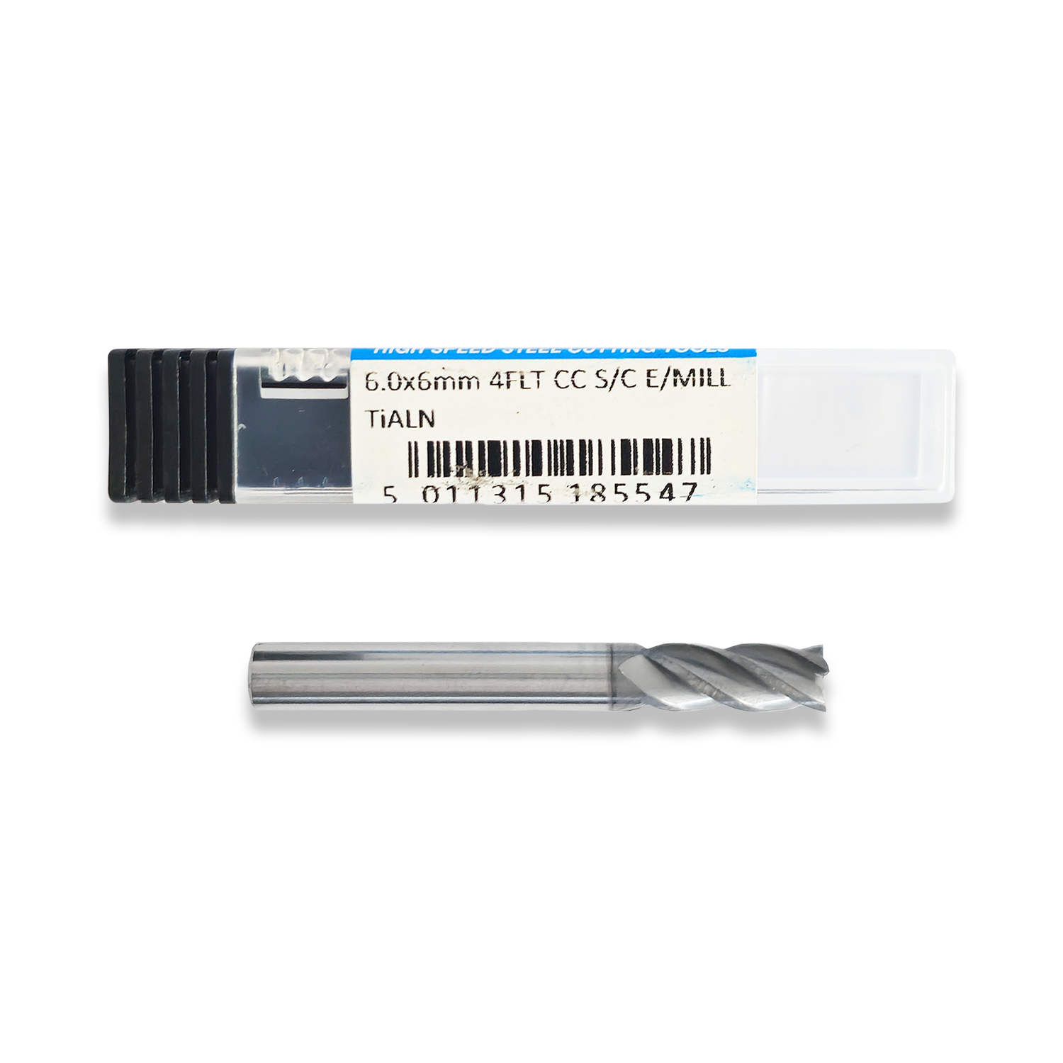 PRESTO 6MM X 6MM SHANK 4 FLUTE SOLID CARBIDE END MILL/MILLING CUTTER