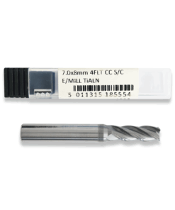 PRESTO 7MM X 8MM SHANK 4 FLUTE SOLID CARBIDE END MILL/MILLING CUTTER