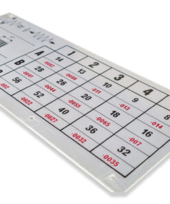 Alternative view of 73. 254 FEED RATE PLATE - IMPERIAL - 11929