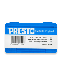 PRESTO HSS 9/16" x 18TPI UNF SET OF 3 TAPS