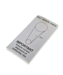 Alternative view of BELT TENSION CHECK LABEL
