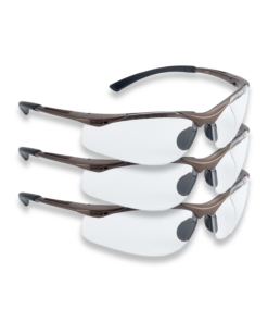 Bolle Safety Glasses Contour II Range CONTPSI Clear Lens & Bag x 3 pairs