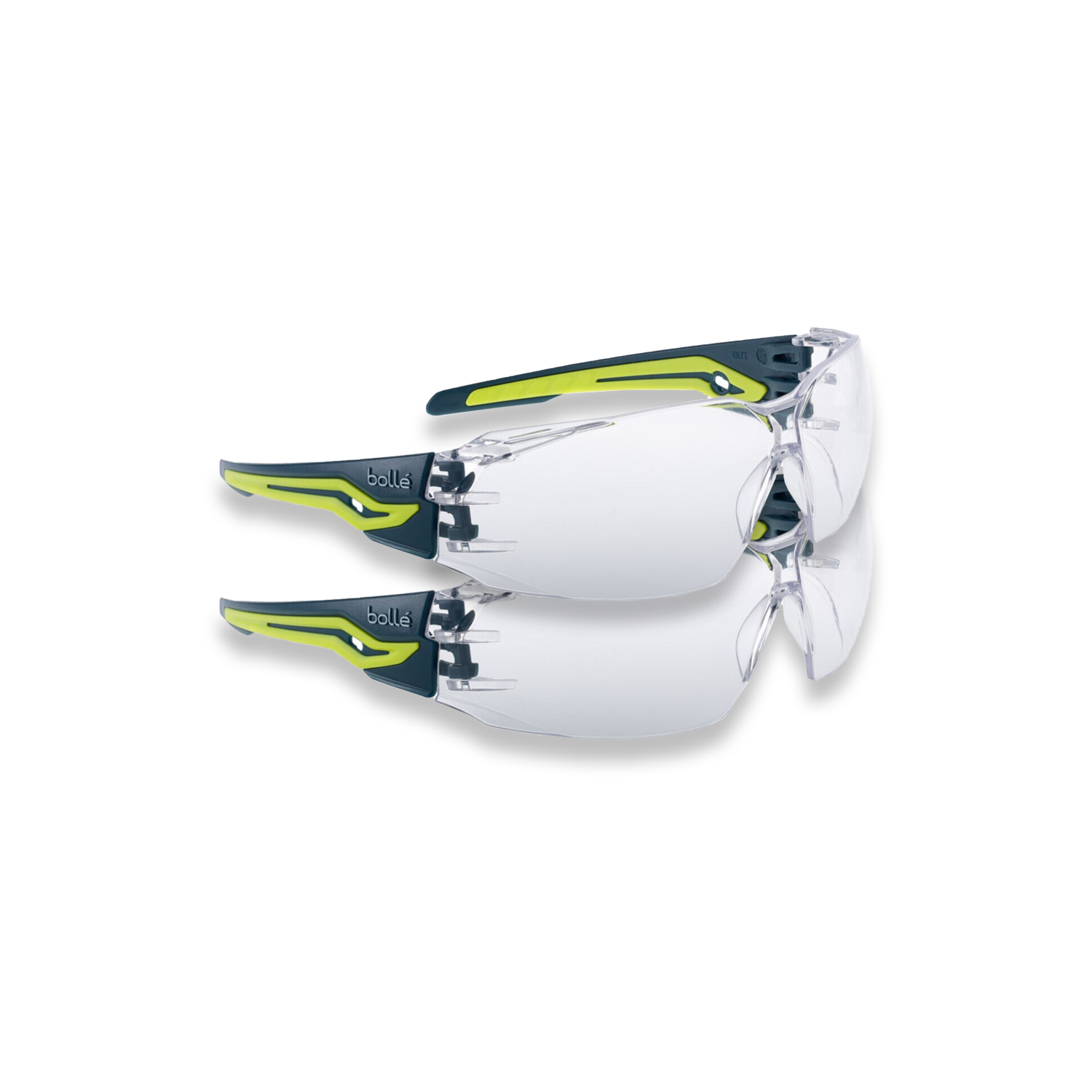 Bolle Safety Glasses Silex+ Range SILEXPPSI Clear Lens Anti-Fog/Scratch x 2 pairs
