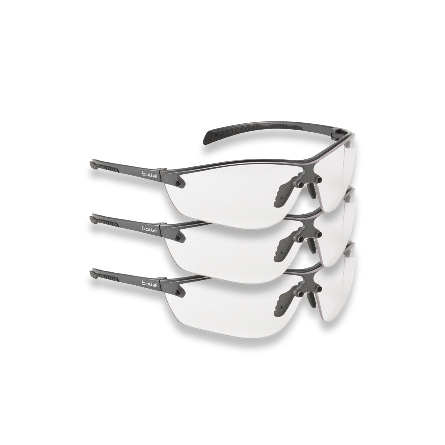 Bolle Safety Glasses Silium+ Range SILPPSI Clear Lens x 3 pairs