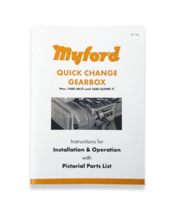 MANUAL FOR QUICK CHANGE GEARBOX No. 712V
