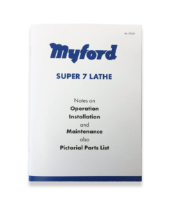 MANUAL FOR SUPER 7 LATHE (POWER CROSS FEED) No. S.273 W