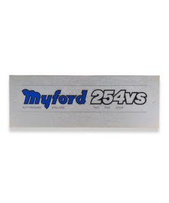 MYFORD 254VS NAMEPLATE
