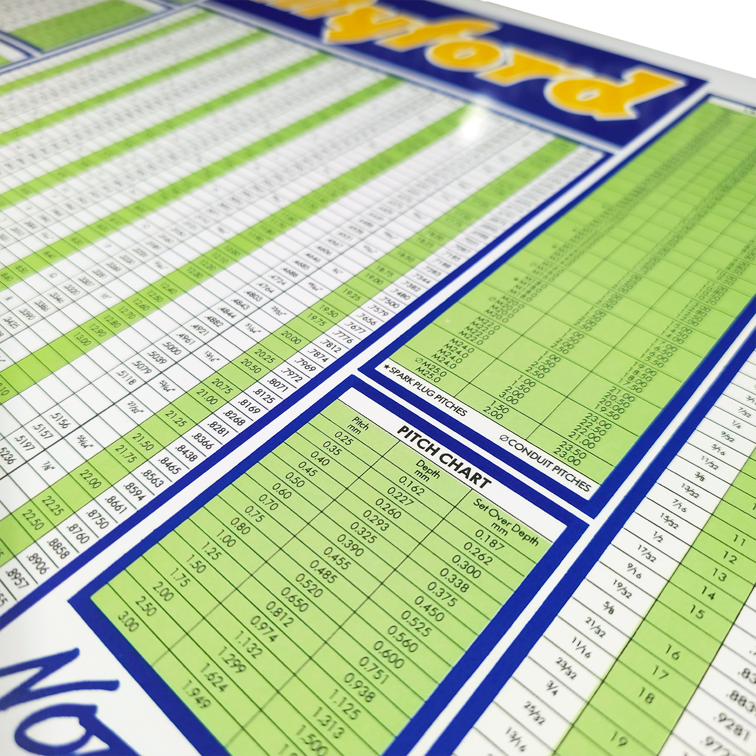 MYFORD WALL CHART 82023 - Myford Tools