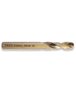 PRESTO 8MM COBALT SPLIT POINT STUB DRILL DIN1897