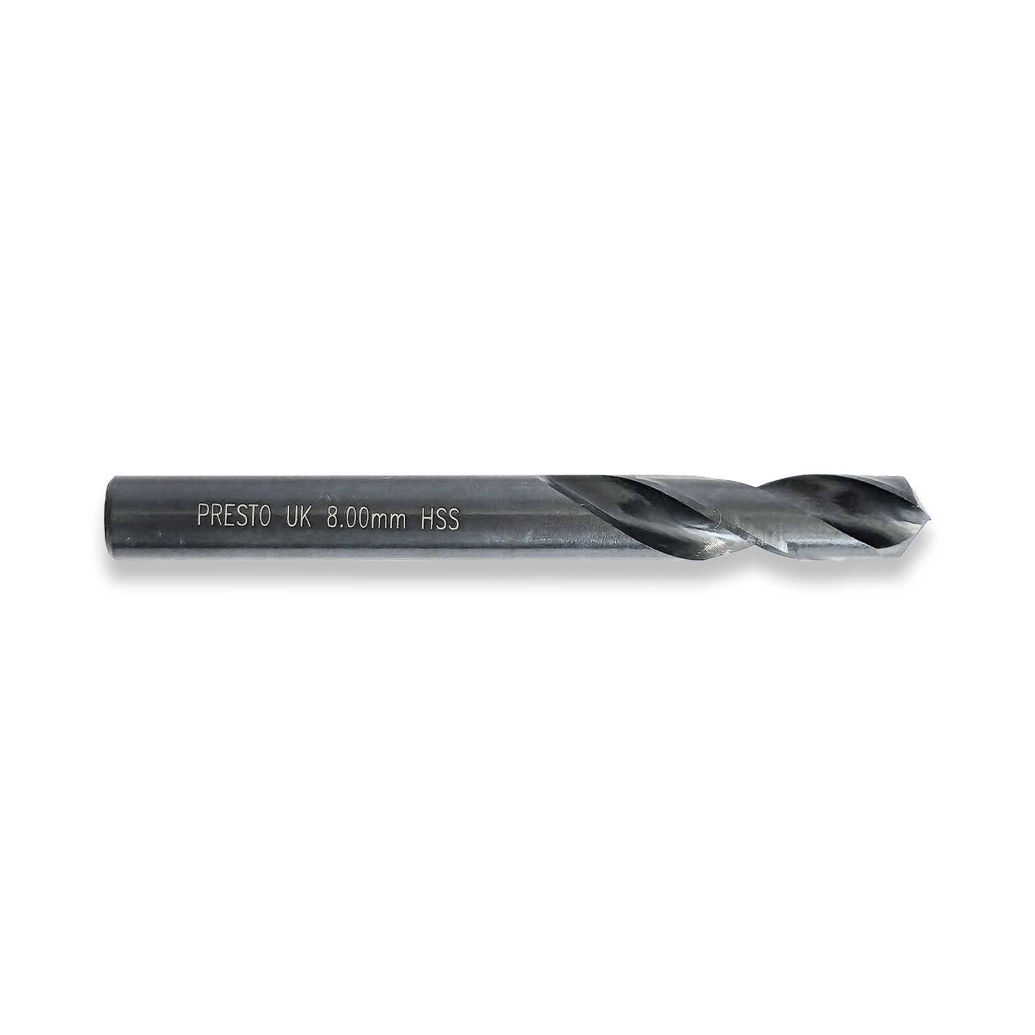 PRESTO 8MM HSS SPLIT POINT STUB DRILL DIN1897