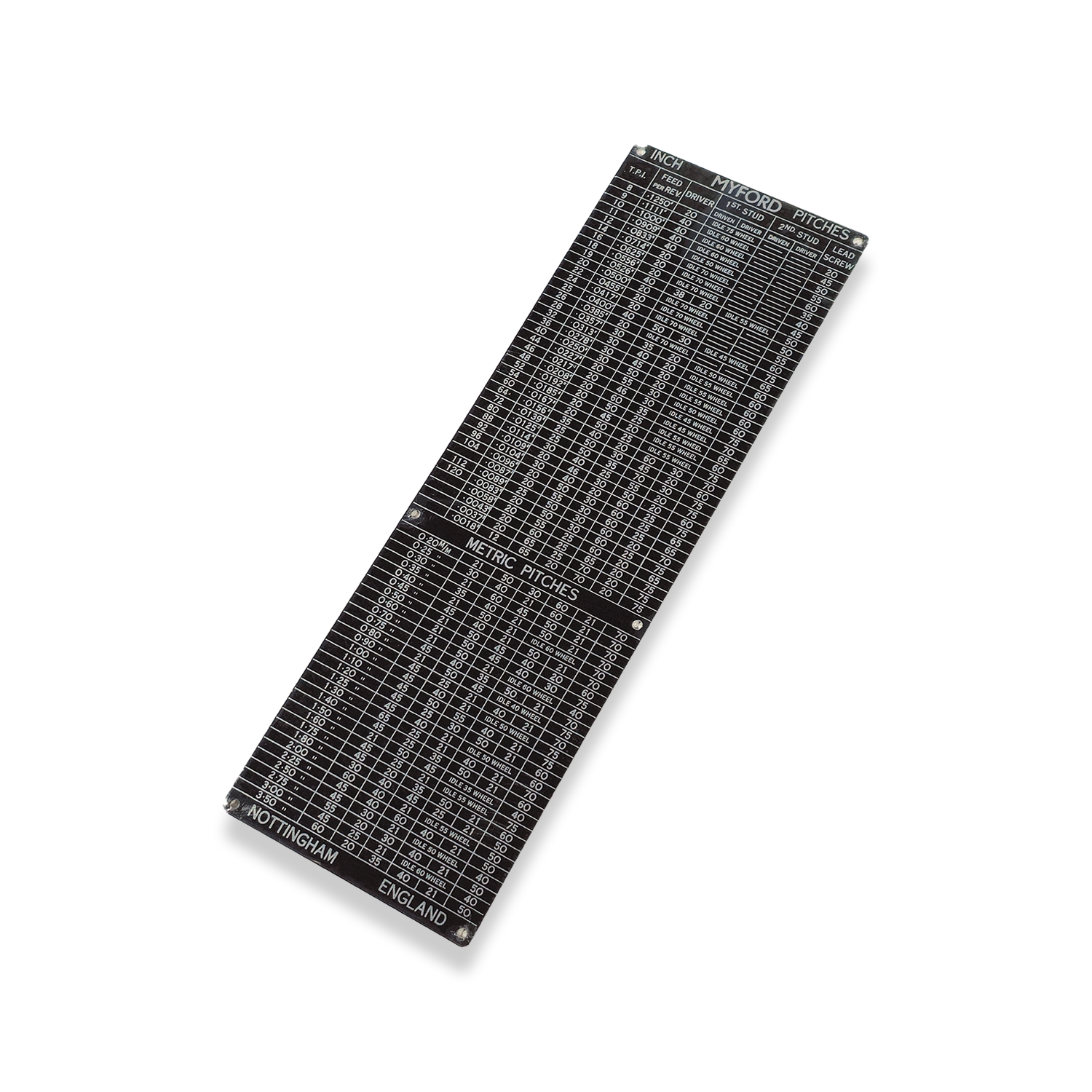 SCREWCUTTING CHART - A2639 - Image 2