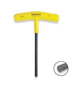 BONDHUS 1/4" T-Handle 6" Hex Driver 15212