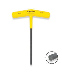 BONDHUS 3/16" T-Handle 6" Hex Driver 15210