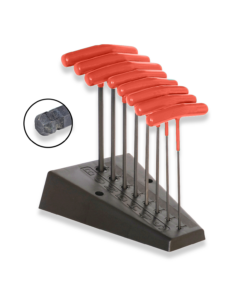 BONDHUS T-Handle Ball Hex Driver Set 8pcs Metric & Stand 2mm-10mm 13189 BTX80M/S
