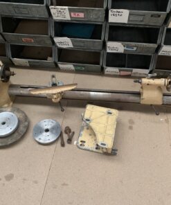 Alternative view of Used Myford ML8 wood turning lathe with faceplate sanding attachments toolrest centres, no motor
