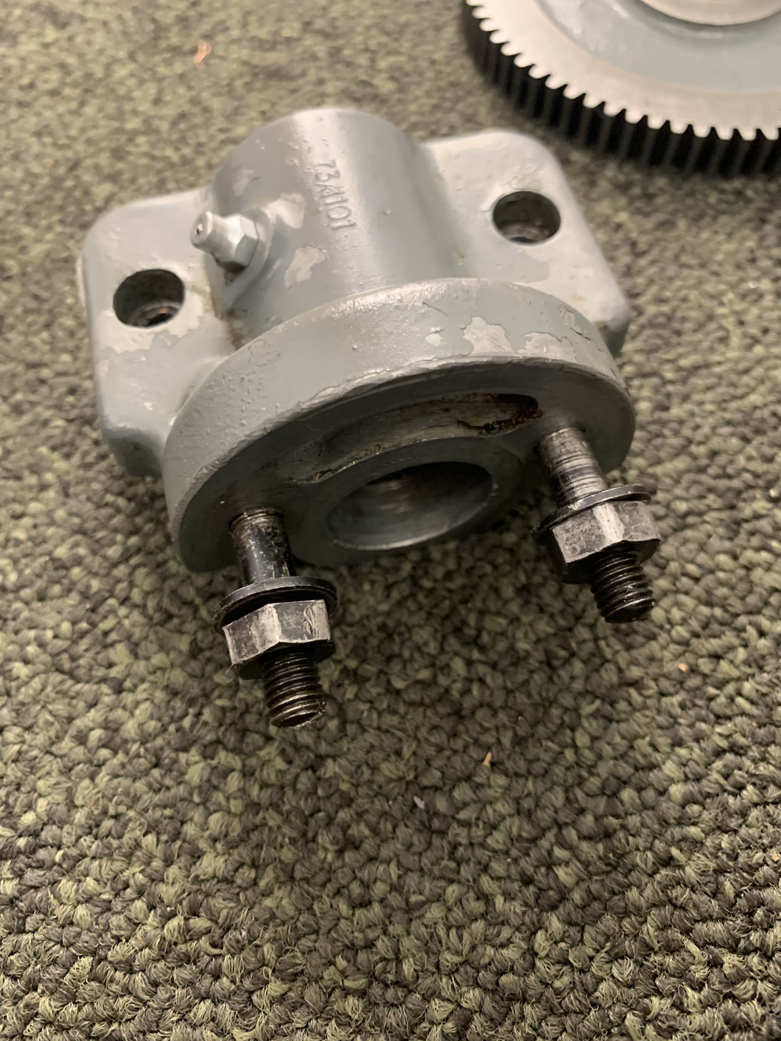 ユーザー　0805 Used Myford Super 7 non gearbox guard lh leadscrew bracket banjo