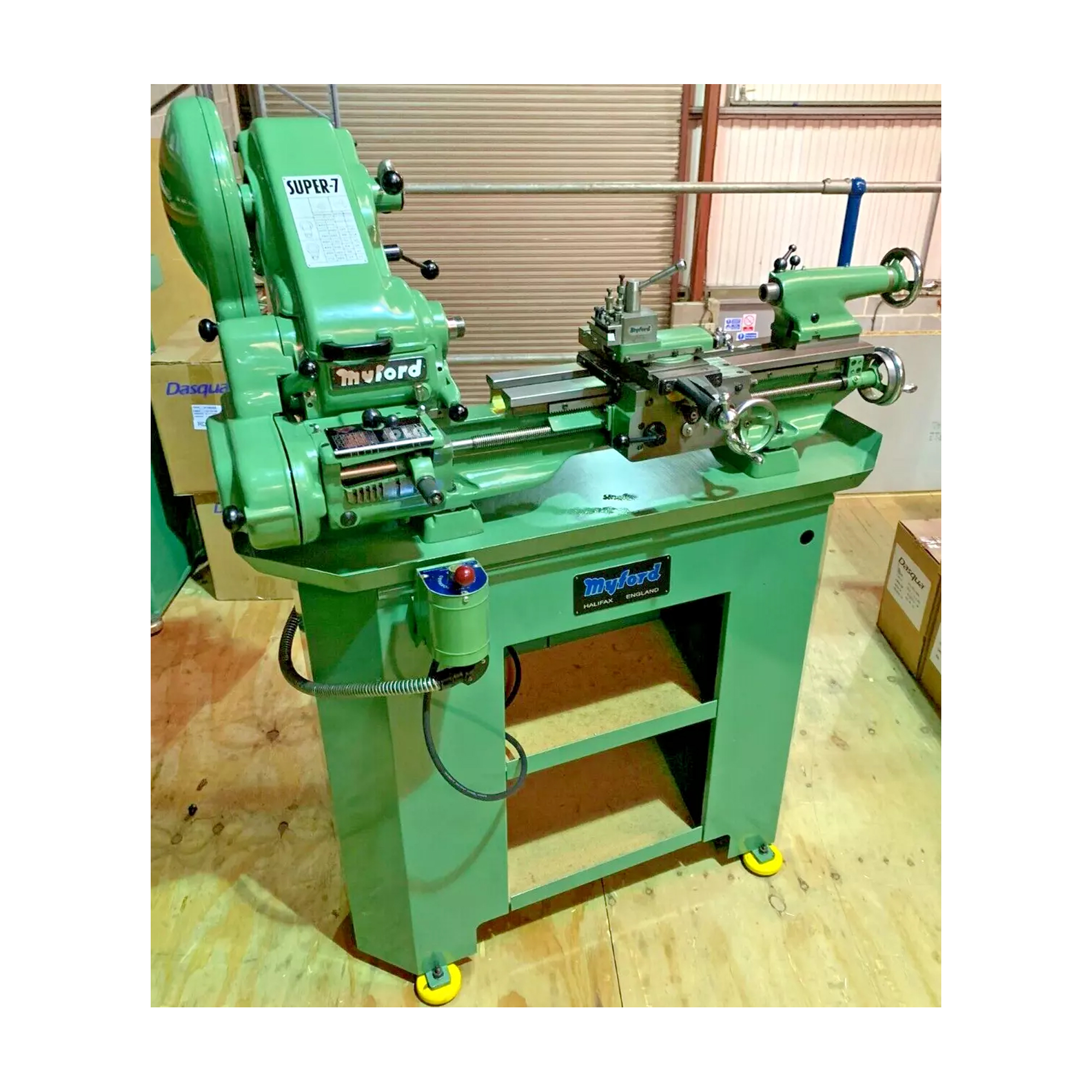 Myford Super 7 lathe with gearbox power cross feed motor switch quick change - Image 5