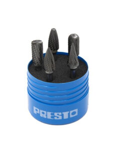 PRESTO 5PC CARBIDE BURR SET 1/2" DIAMETER 6MM SHANK 27600-12BCFGM